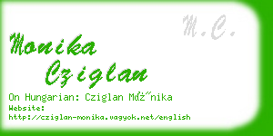 monika cziglan business card